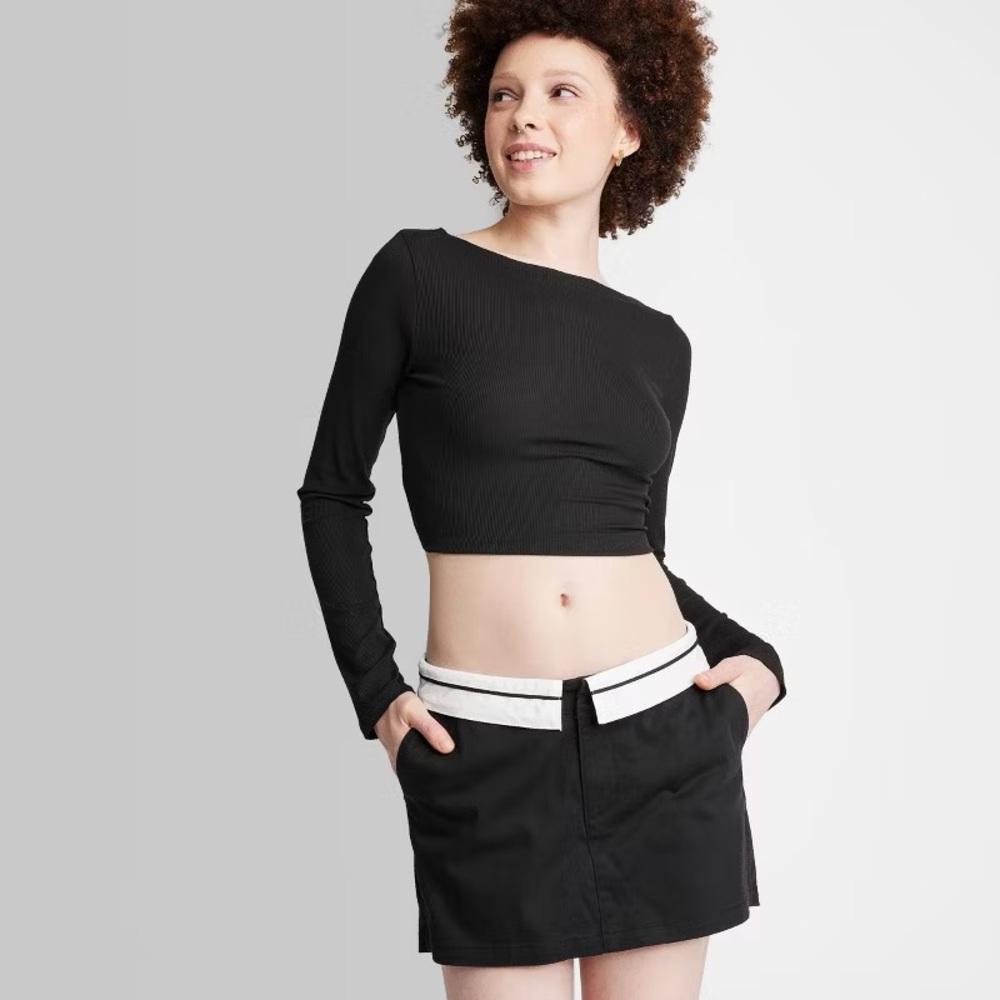 Women's Foldover Chino Skort - Wild Fable™ Size 6